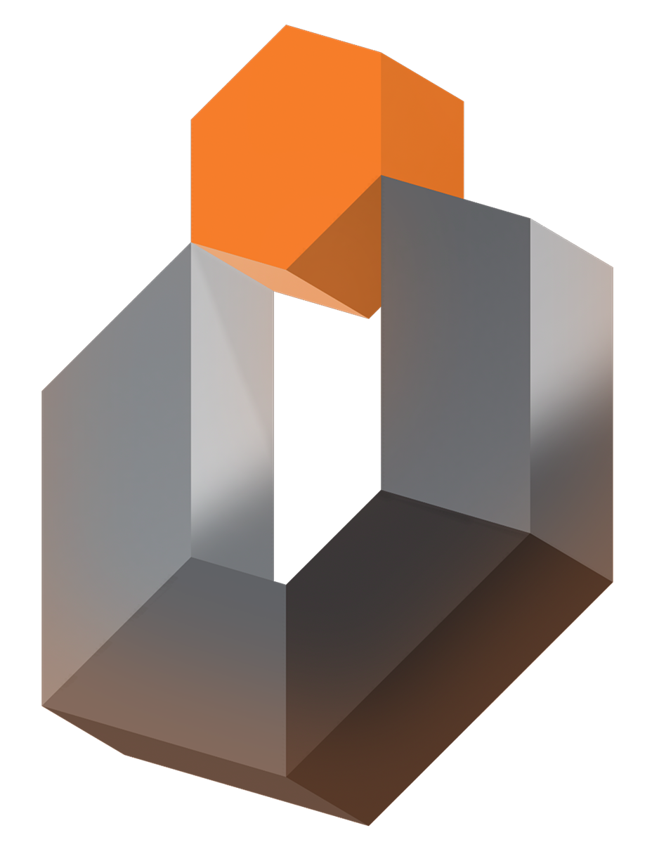 IndustriOS 3D logo - Orange
